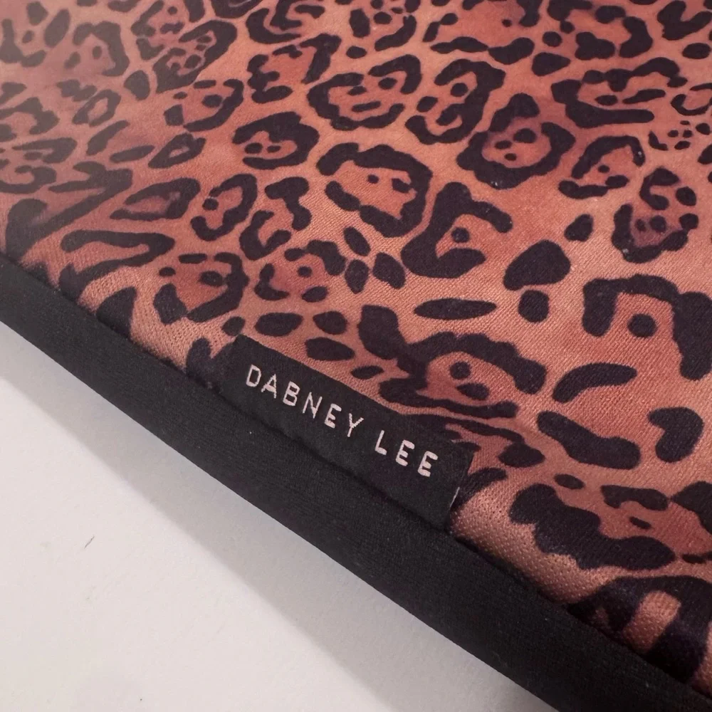Dabney Lee Leopard Print Laptop Sleeve - Brown & Black